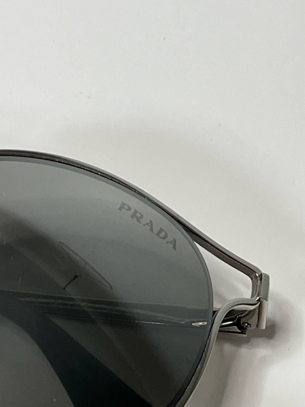 PRADA Silver Mirrored Lens Sunglasses - Picture 3 of 5